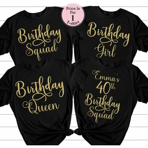 Birthday Squad Girl Queen Shirt Birthday Tshirt, Birthday Gift TX6036