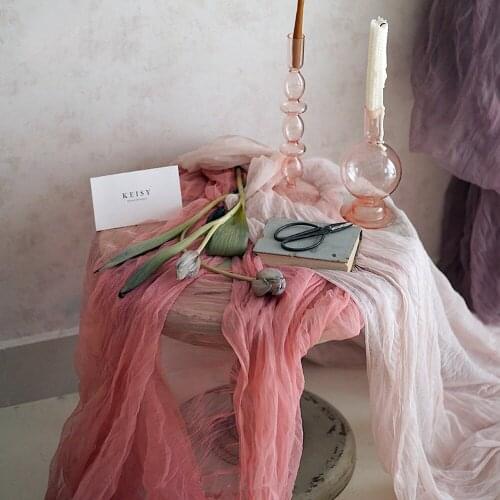 1.2mx3m Tulle cheese cloth tablecloth romantic wedding rustic bohemian style natural elegant gauze decoration Backdrop Prop