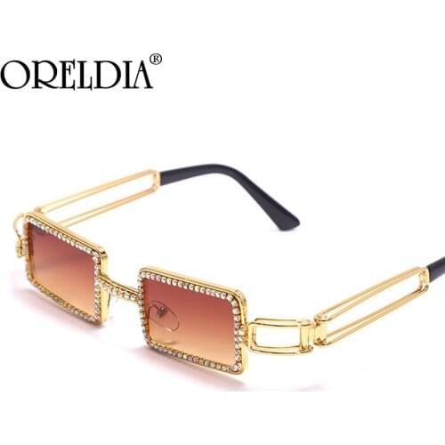 Luxury Diamond Steampunk Sunglasses Women Men Fashion Rectangle Sun Glasses Shades Eyewear Lady Brand Designer Eyeglasses UV400