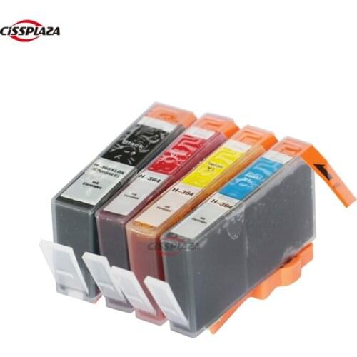 CISSPLAZA 4 compatible ink cartridge for HP364 364XL for 3070A 3520 3522 Officejet 4620 4622 Photosmart 5510 5520 6510 6520 7510