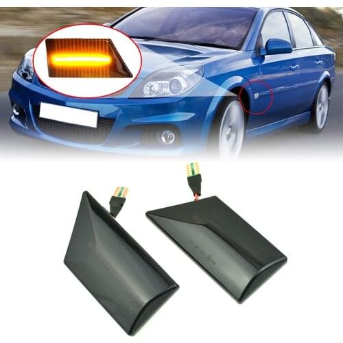 LED Car Turn Signals Side Marker Light Dynamic Flashing Lamp For Opel Vectra C 2002-2008 Signum 2003-2008
