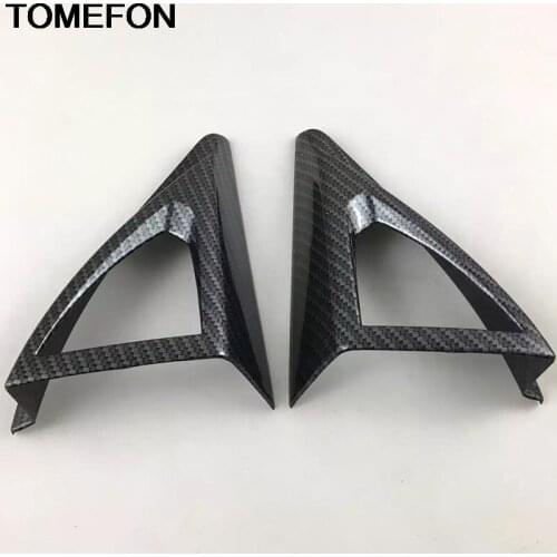 TOMEFON For Peugeot 3008 GT 2017 2018 Front A Pillar Speaker Loudspeaker Horn Sticker Cover Trim Frame Interior Accessories ABS
