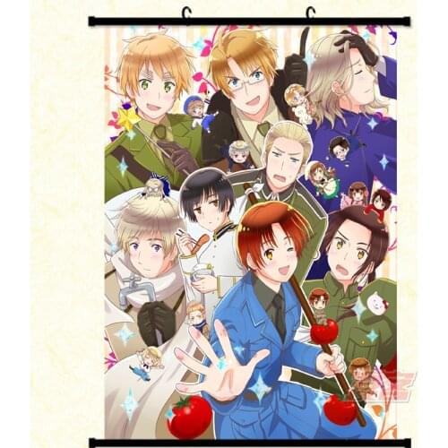 Japan Anime Hetalia: Axis Powers Ivan Braginsky & Yao Wang & Feliciano Vargas Home Decor Wall Scroll Poster Decorative Picture