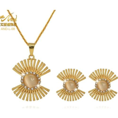 ANIID Jewelery Sets Necklace Gold Earring Wedding Pendant Bridal Jewelry African Mothers Day Afghan Egyptian Bohemian Jewellery