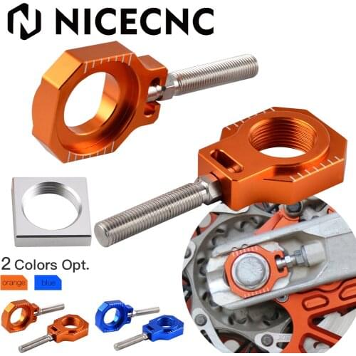 Motorcycle Rear Axle Blocks Chain Adjuster For KTM 125-530 EXC EXCF XCW XCFW 2000-2020 SX SXF XC XCF 2000-2012 85SX 2003-2014