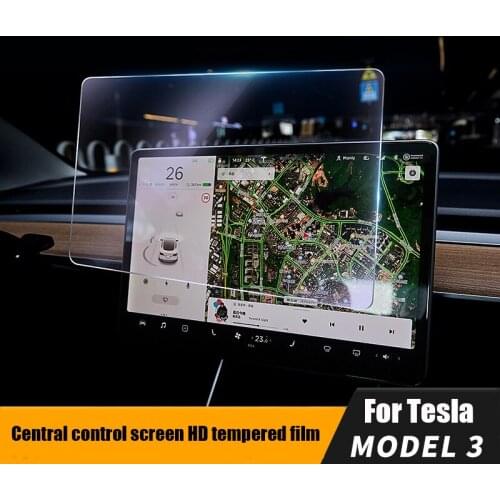 Car HD Matte tempered Glass Screen Protector Center Control Touchscreen Navigation Protector Glass Film for Tesla Model 3 S X