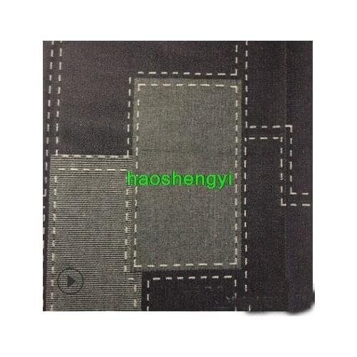 Jacquard denim washed clothing fabric, Sewing material,pants skirt fashion patch jacquard fabric