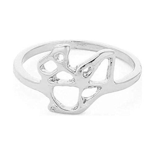 ZUOMASHI Lovely Hollow Squirrel Finger Ring Cute Origami Alloy Ring Size 8 For Women Gift Animal Jewelry