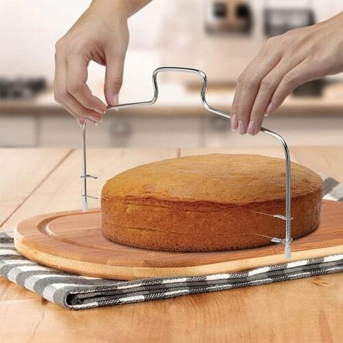 1PC Double Line Cake Cut Slicer Adjustable Stainless Steel Device Cake Decorating Mold DIY Kitchen Cooking Tool