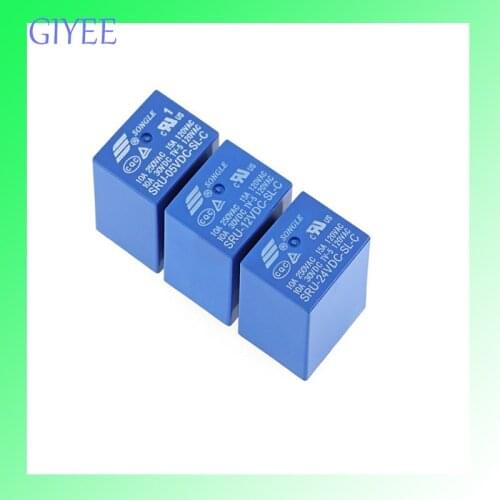 5pcs Power Relays SRU-05VDC-SL-A SRU-12VDC-SL-A SRU-24VDC-SL-A 4PIN SRU-05VDC-SL-C SRU-12VDC-SL-C SRU-24VDC-SL-C 5PIN 15A T70