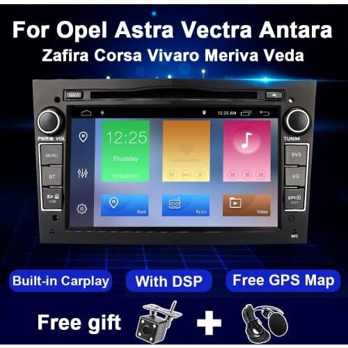 Eunavi Android 10 Car Radio For Opel Zafira Corsa Vauxhall Astra H G J Vectra Antara Vivaro Meriva Veda Multimedia 2 Din GPS DVD