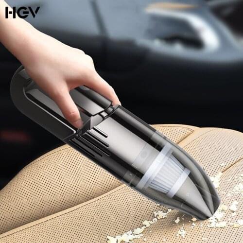 HGV Portable Car Vacuum Cleaner with Filter Wireless Handheld 6000Pa Sunction for Home Desktop Cleaning Mini Auto Vacuum Cleaner
