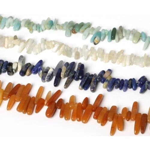 New Coming 10-30mm Approx 50pcs Natural Stone Chip Beads: Amazon Moon Stone Sodalite Unakite Strand 38cm for Jewelry Making