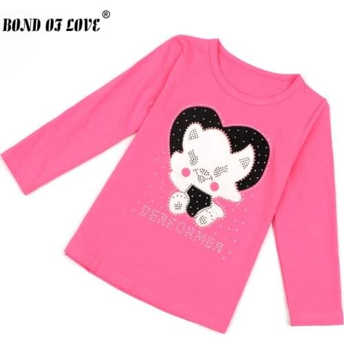 Children Clothes Boy Girls Long Sleeve Childrens T-shirt Bottoming Shirt Spring and Summer Autumn Cartoon T-shirt 1-8Years