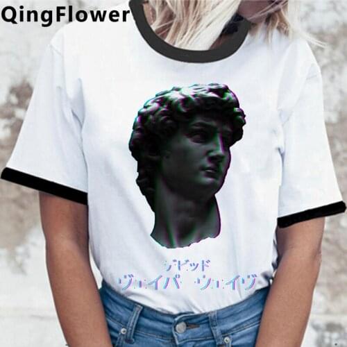 Aesthetic Vaporwave t shirt men casual white t shirt kawaii tumblr vintage t-shirt harajuku