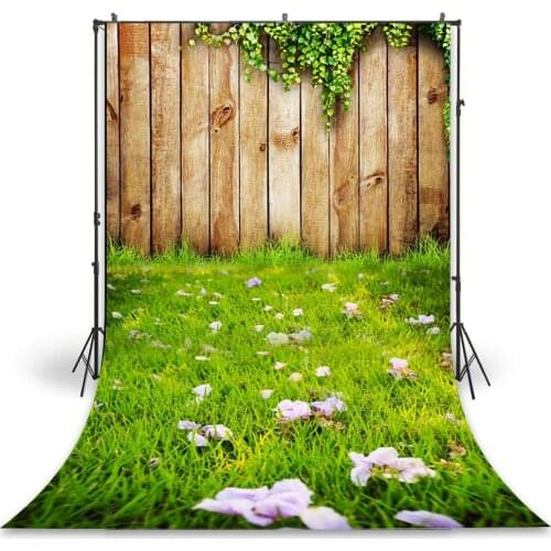 HUAYI Photography Backdrop Newborns Baby Child Photo Booth Background Spring Wooden Studio Birthday Photo Backdrop D-9770