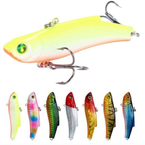 7cm 18g Artificial Fishing Lure Lead Inside Hard Bait Diving Swivel Bait Winter Sea Fishing Tackle Hooks Crankbait Floating