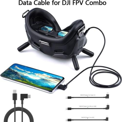 Data Cable for DJI FPV Combo Phone Tablet Micro-USB Type-C IOS Transmission Flight Glasses V2 Goggles Adapter Drone Accessories