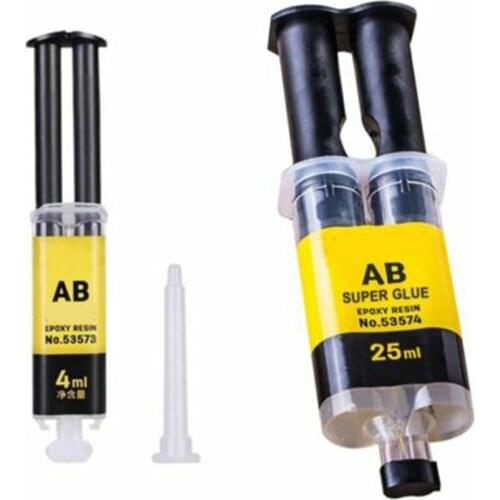 Plastic Epoxy Resin AB Glue Strong Adhesive Repair Tool Glass Ceramics 25/4ml Uv Glue For Glass Super Glue Strong For Plastic