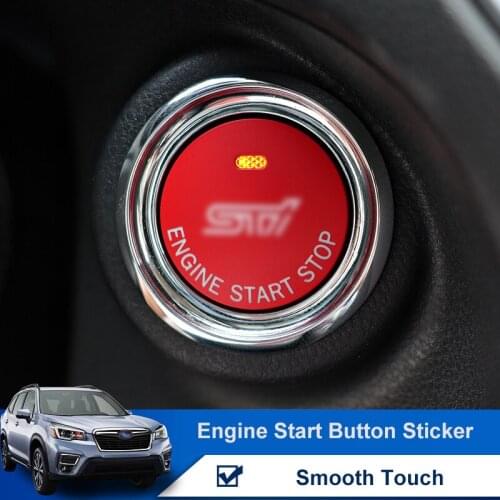 TAJIAN Start Stop Engine A Key To Start Engine Start Button Cover Car Styling For Subaru Forester Outback XV BRZ Impreza 15-21