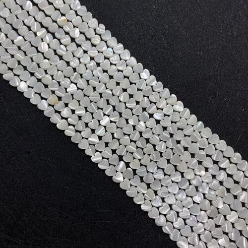 Love Heart-shaped Beads Natural Pearl Shell Flat Polished Loose Beads Horseshoe Shape Used In Jewelry Necklace Making DIY Craft