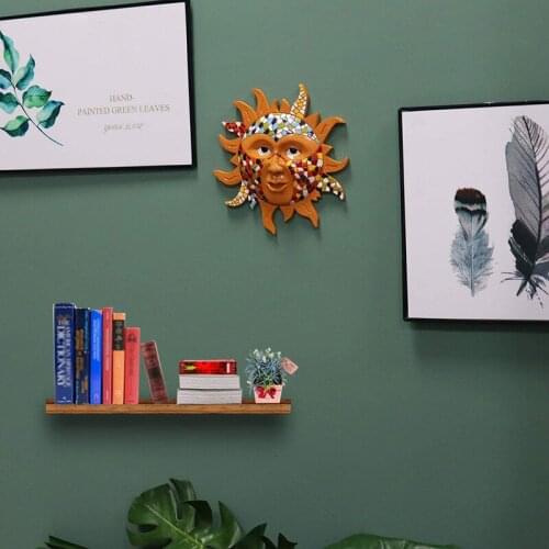 Art Deco Metal Sun Wall Creative Mosaic Sun Ornaments Home Living Room Garden Decoration