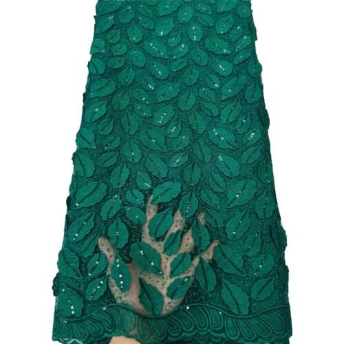 Milk Silk Lace African Nigerian Net Lace Fabric With Sequins High Quality French Mesh Lace Fabric For Wedding Sewing YTB125