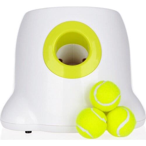 Pet Dog Tennis Reward Machine Toy Pet Ball Launcher Toy IQ Training for Dog Toy 6cm Elastic Tennis Ball for Indoors or Outdoors