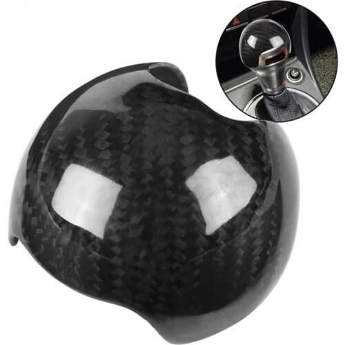 Carbon Fiber Material Car Gear Shift Knob Head Cover Trim for Audi A3 S3 2012 2013 2014 2015 Black Glossy