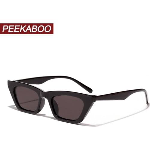 Peekaboo retro cat eye sunglasses women orange summer style ladies cheap sun glasses for men square black leopard
