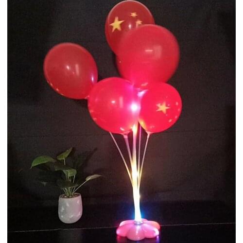 Birthday Balloon Stick DIY LED Unicorn Party Decor Latex Balloon Table Floating music Rotate Balloons Supporting Ballon Holder