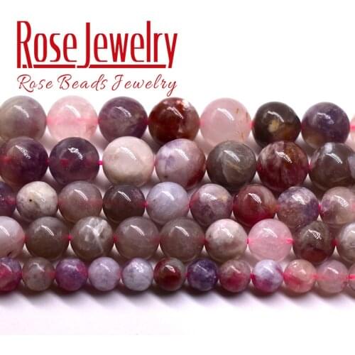 5A Multicolor Tourmaline Beads Mineral Stone Round Loose Beads For Jewelry Making DIY Bracelet Accessories 4 6 8 10 12mm 15"inch