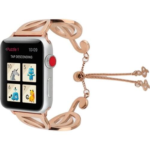 Women Fashion Metal Strap for Apple Watch Band 38/42MM 40/44MM Multiple Shapes Bracelet Wristbelt for iWatch Series SE 6 5 4 3 2