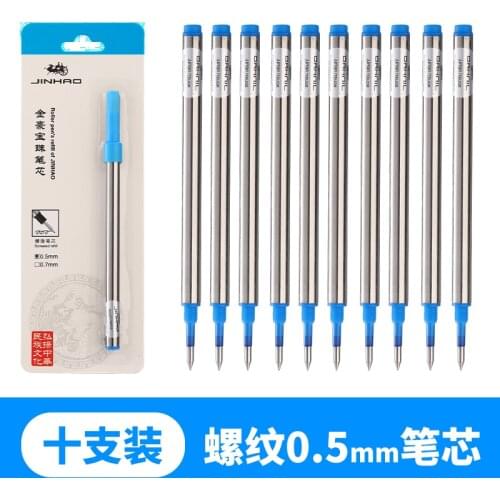 Jinhao Black and blue options ink Roller ball screw type 0.7mm refill , rollerball ink refills pack of 5 pieces