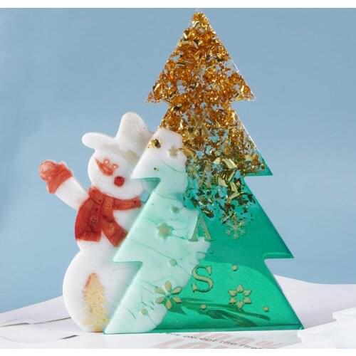 DIY Silicone Mold Durable Crystal Epoxy Santa Claus Silicone Mould Resin Crafts Home Decor Christmas Gift