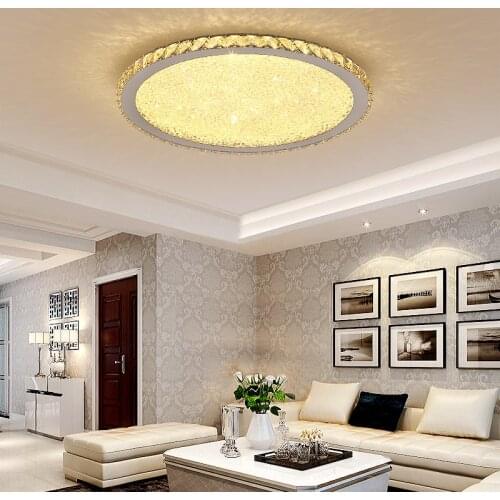 Modern K9 Crystal Circular Square Ceiling+lights room light suspension luminaire plafonnier LED living room lights lustre