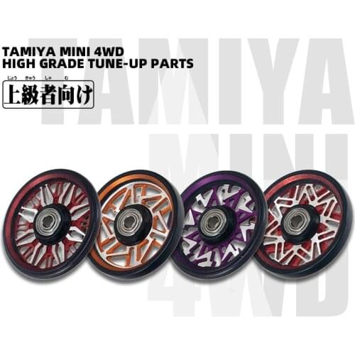TAMIYA CNC 19mm Guide Rollers Hollow Lightweight Cool Aluminum Guide Wheels 95137 for 1/32 Mini 4wd Racing Car