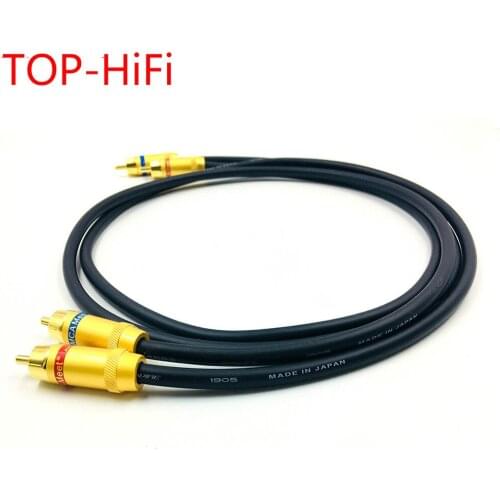TOP-HiFi Gold Plated RCA Reference Interconnect Cable 2 RCA to 2 RCA Audio Cable with Single Crystal Copperr CANARE L-4E6S 1905
