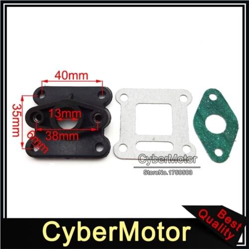 Inlet Manifold Intake Pipe Gasket For 2 Stroke 47cc 49cc Engine Mini Moto Kids ATV Quad 4 Wheeler Dirt Bike Pocket Bike