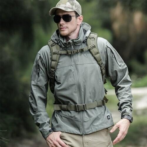 Military Tactical Outdoor Soft Shell Hiking Sport Jackets Man Spring /Autumn Waterproof Hoodie Coat Casual Clothing