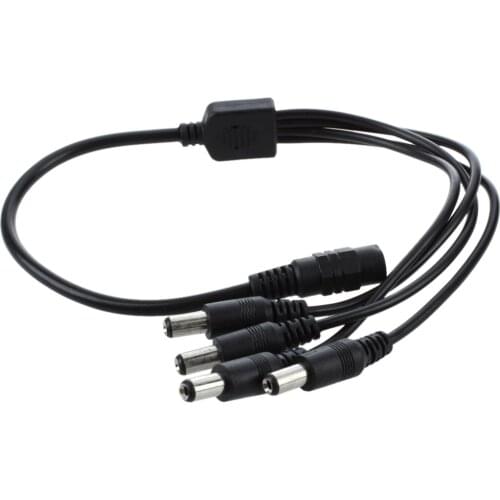 Top quality 1 to 4 DC Power 4-Port Splitter Adapter Adaptor Cable CCTV Camera