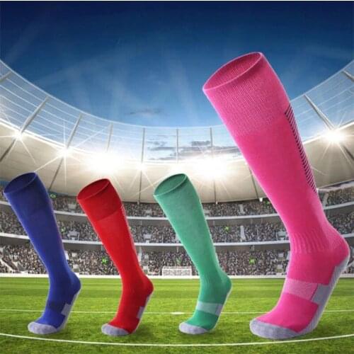 Adult Anti-skid Stripe Soccer Socks Thickened Towel Bottom Socks Sweat Absorbing and Friction Resistant Sports Socks