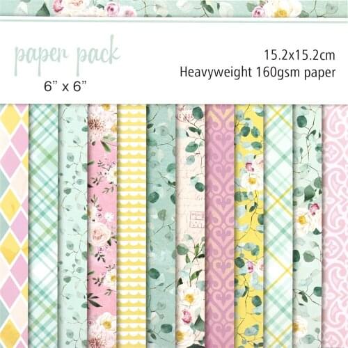 YPP CRAFT 12 Sheets Flowers Scrapbooking Pads Paper Origami Art Background Paper Card Making DIY Scrapbook Paper Craft