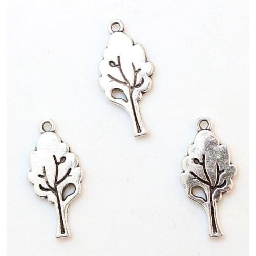 20pcs 20x10mm Antique Silver Life of Tree Charms Pendant For DIY Jewelry Making