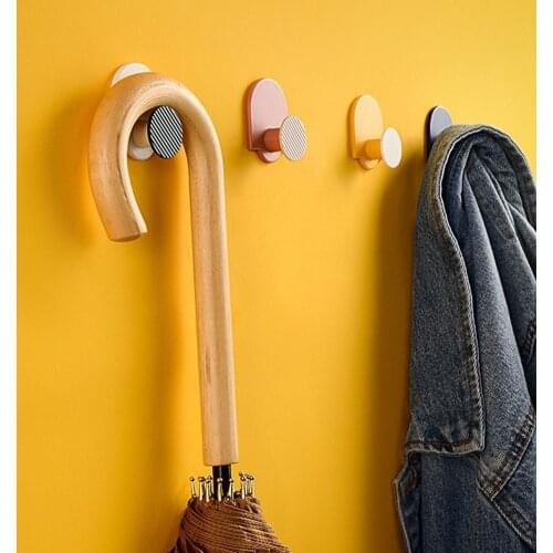 4pcs Nordic Geometry Multifunctional Storage Hook Bathroom Kitchen Wall Mounted Sticker Hanging Hook Sets Home Decor Key Holders