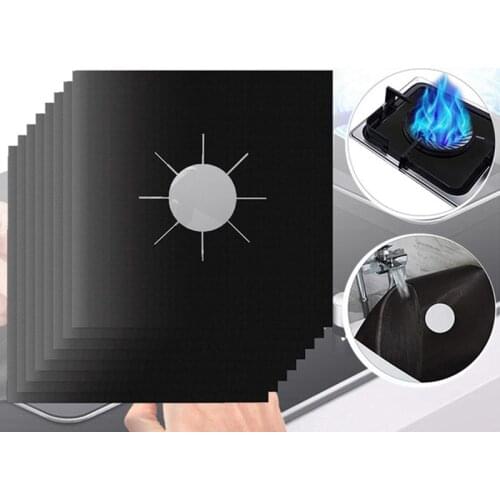 4 Pack Stovetop Burner Covers Reusable Thick Gas Range Protectors Non-stick Liner Heat Resistant Stovetop Protector