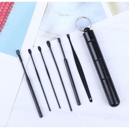 5/6Pcs Stainless Steel Earpick Ear Cleaner Spoon Ear Care Cleaning Tool Ear Wax Removal Kit Ear Wax Remover Ear Wax Removal Tool