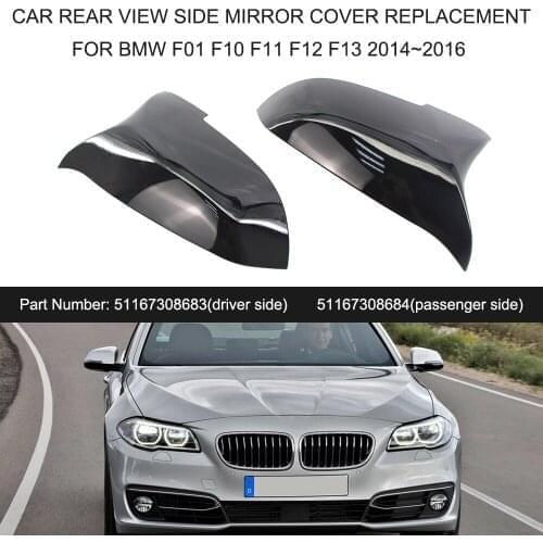 Car Rear View Side Mirror Cover for BMW F01 F10 F11 F12 F13 Auto Side Wing Mirror Cover Gloss Black Shell Caps car styling