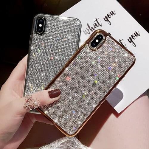 Rhinestone Bling Diamond Glitter Case for iPhone 12 11 Pro XS Max X XR 7 8 Plus 6 6S SE Soft Silicone Sexy Girly Protector Cover
