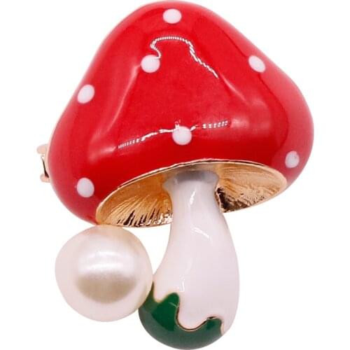 CINDY XIANG Mushroom Enamel Pins Brooch Custom Funny Plant Brooches Lapel Pin Cartoon Cute Badge Jewelry Gift for Kids Friends